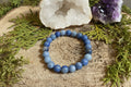 Bracelet en quartz bleu (aventurine bleue naturelle)