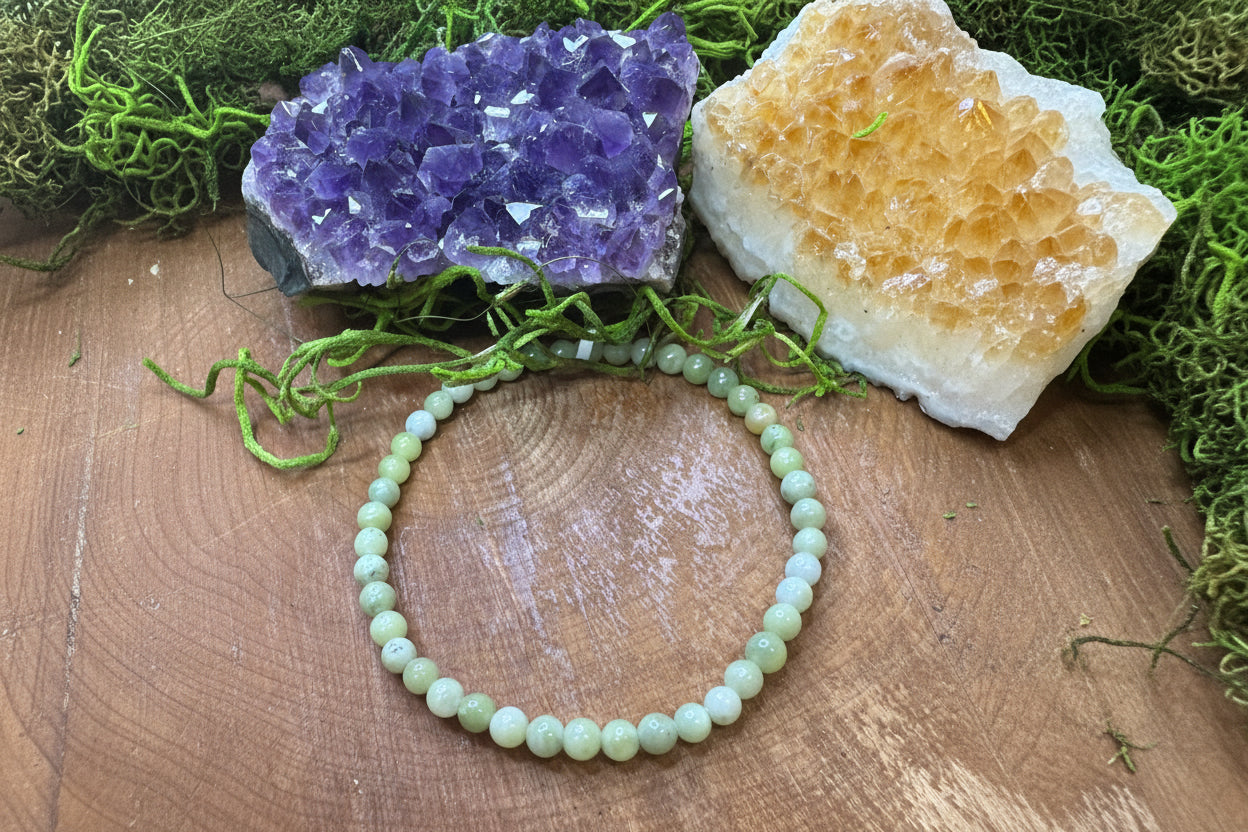 Bracelet perle 4mm Jade chinois