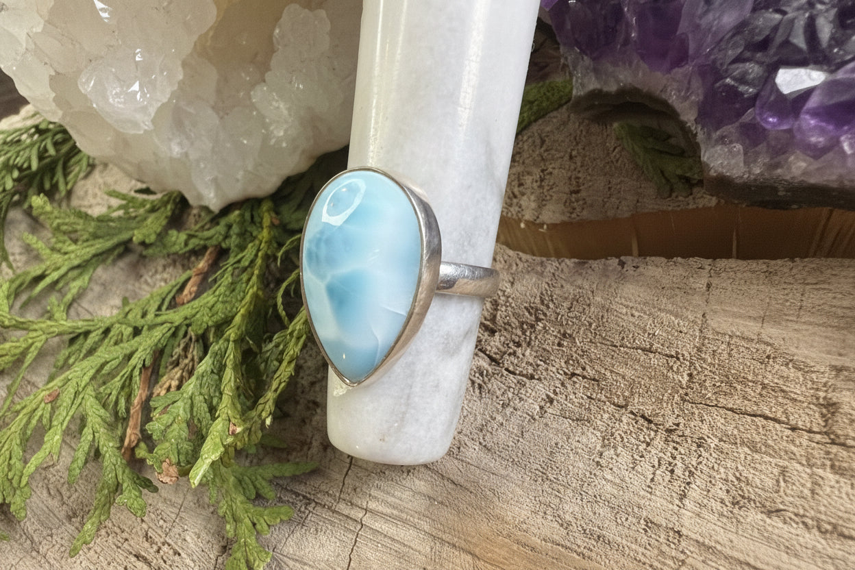 Bague pierre Larimar- Argent 925