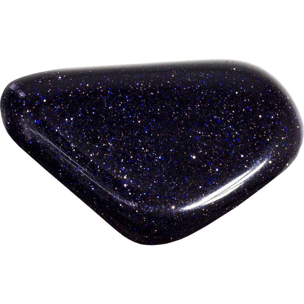 Pierre roulée – Blue Goldstone (Pierre dorée bleue du Brésil)