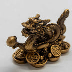 Resine-Dragon Prosperite-Dore 3.25"x2"h