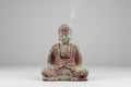 Brûleur d'encens Bouddha en pierre volcanique & Chakra 8,5