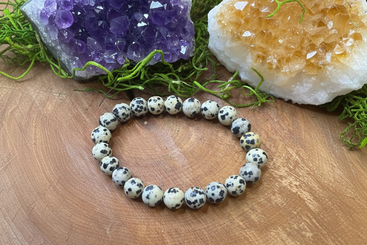 Bracelet jaspe dalmatien
