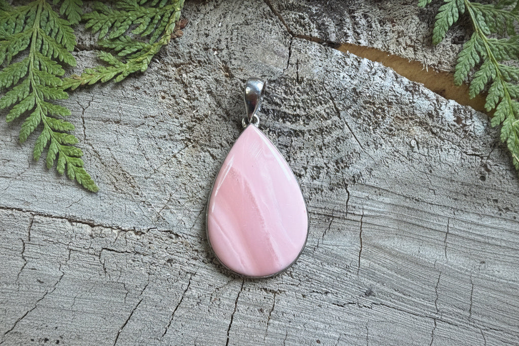 Pendentif Opale Rose- Argent 925