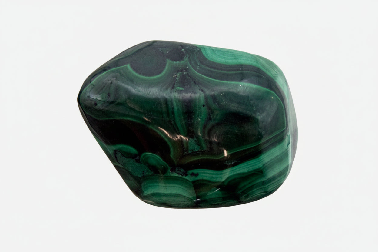 Pierres roulées à la malachite