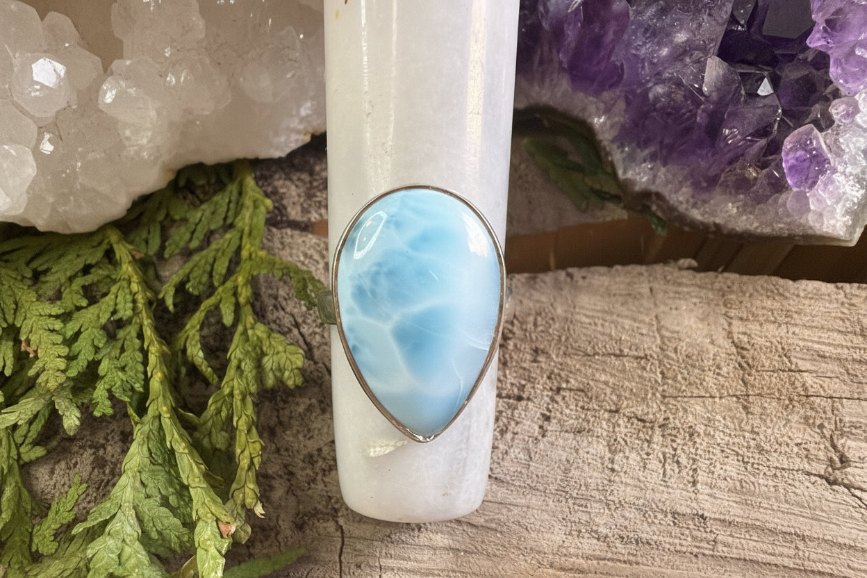 Bague pierre Larimar- Argent 925