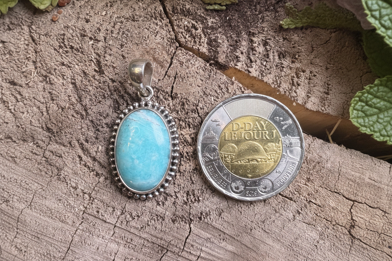 Pendentif pierre Amazonite- Argent 925