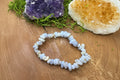 Bracelet éclat d’agate blue lace
