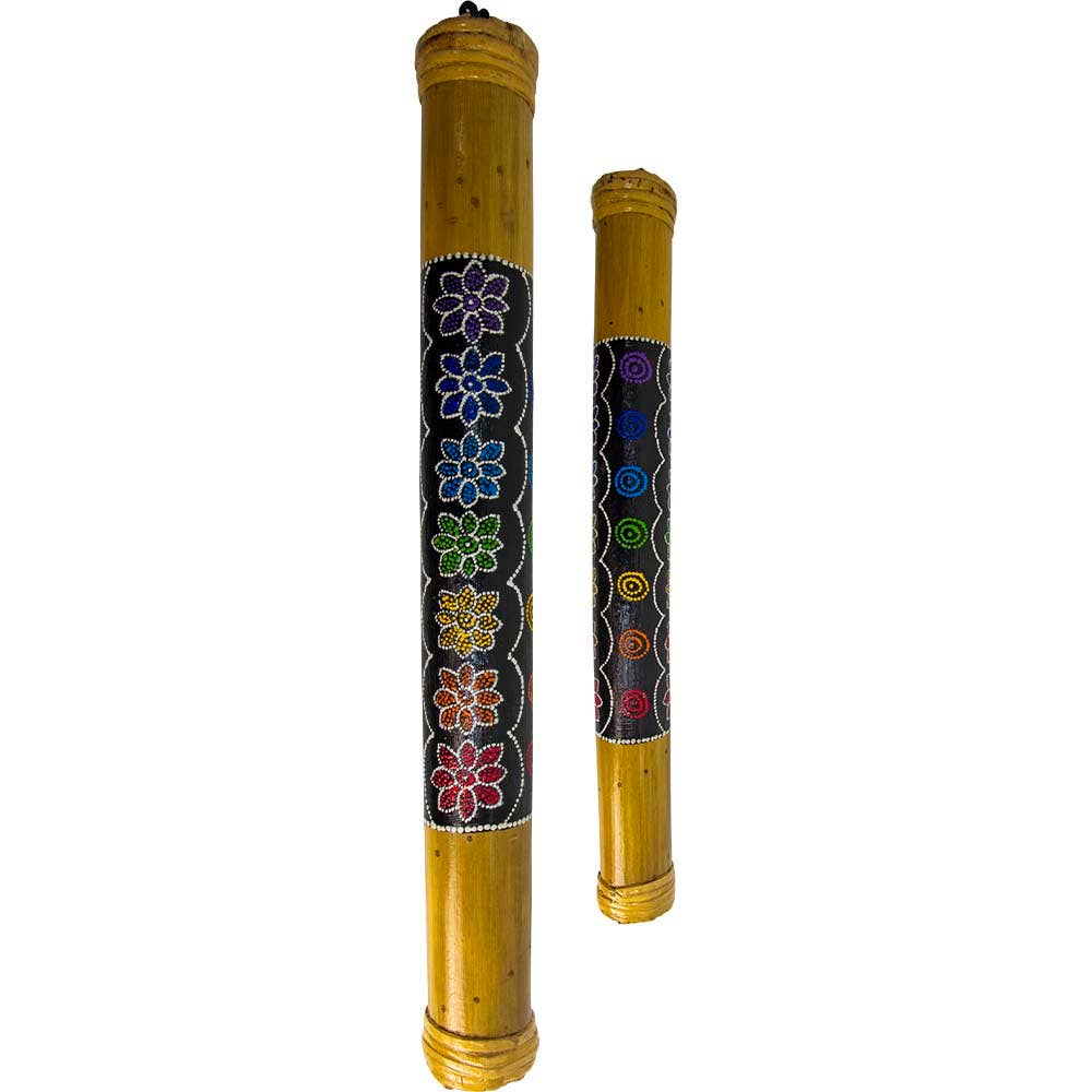 Rainstick-Moyen-Chakra Peint 15,75H.X1,75"Di