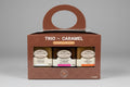 Trio caramel - caramel fleur de sel,caramel au chocolat noir, caramel à l’érable