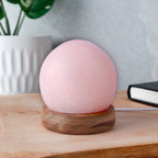Lampe en cristal de sel blanc Moon avec clé USB