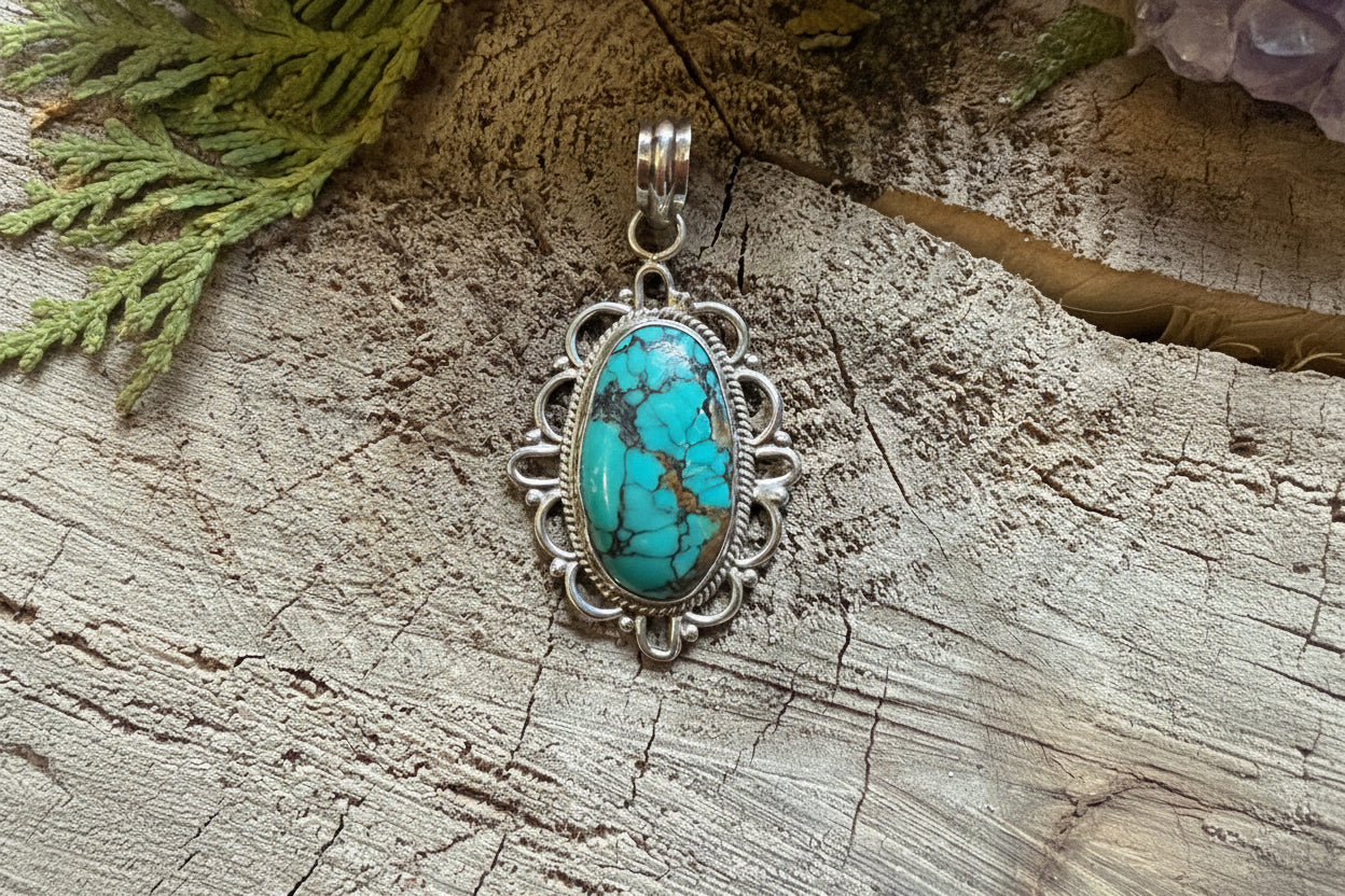 Pendentif en turquoise- Argent 925