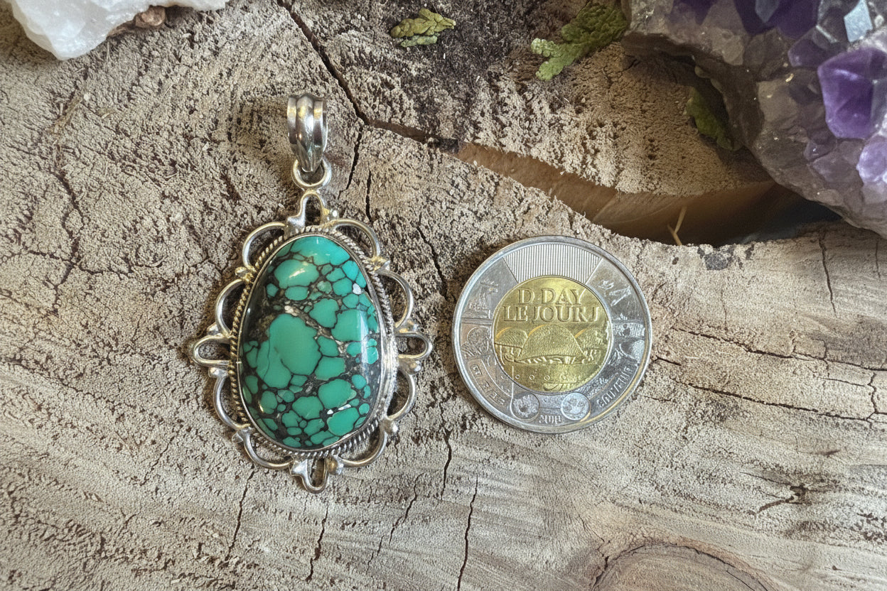 Pendentif en turquoise- Argent 925