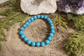 Bracelet de perle d’Howlite teintées turquoise