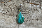 Pendentif en Chrysocolle–Malachite & Péridot naturel