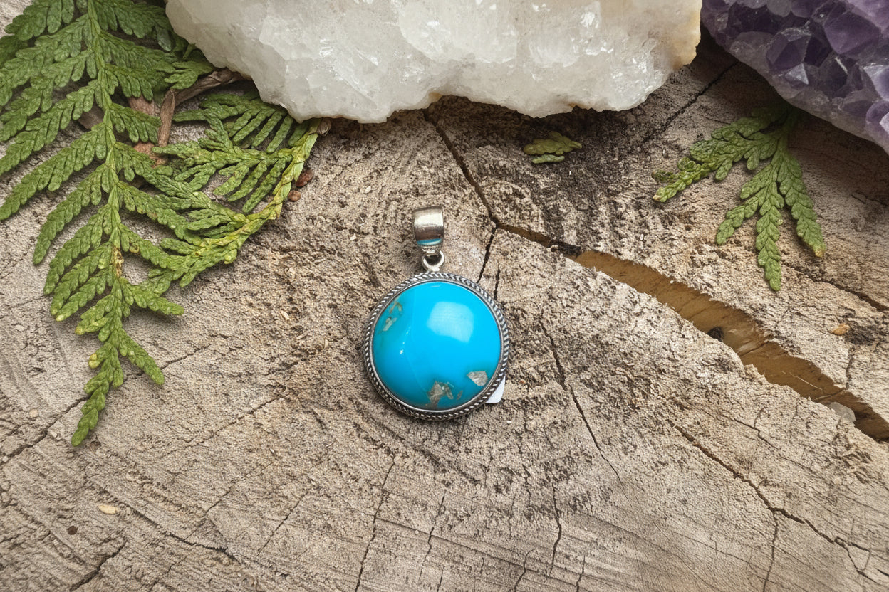 Pendentif en turquoise- Argent 925