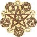 Grille en bois pour Cristaux-Wiccan 8"Dia