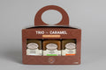 Trio de caramel- caramel fleurs de sel, caramel nature, caramel a l’érable
