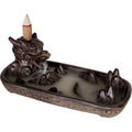 Porte-encens en céramique/tête de dragon à reflux, 6,5 x 2,75 pouces H
