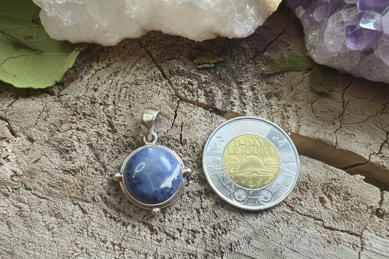 Pendentif pierre Sodalite- Argent 925