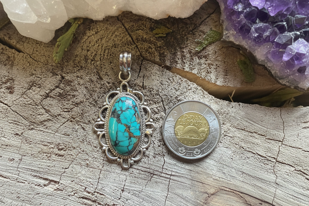 Pendentif en turquoise- Argent 925