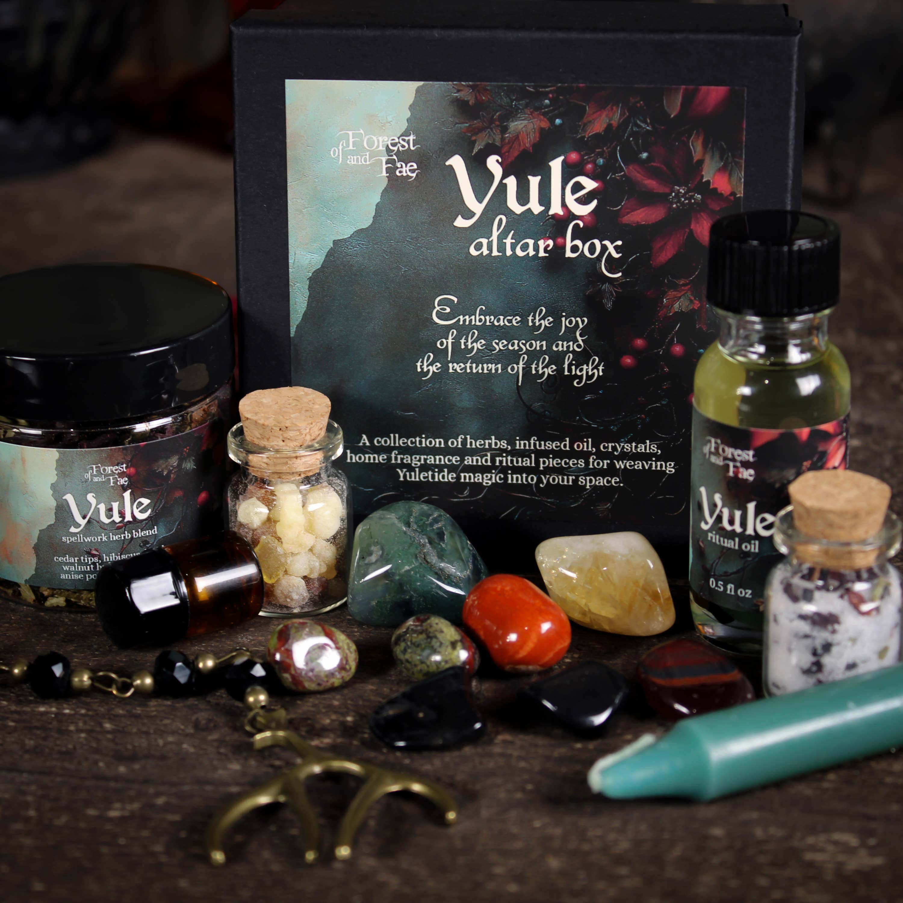 Boîte d'Autel de Yule • Cadeau du Solstice d'Hiver • Rituel • Sorcellerie ANGLAIS