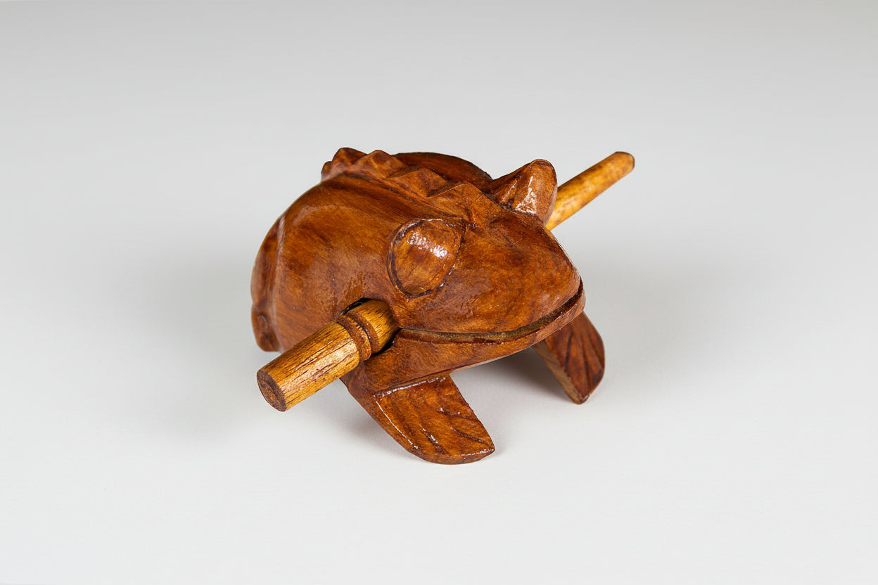 Guiro en bois - Instrument de musique - Grenouille 4"