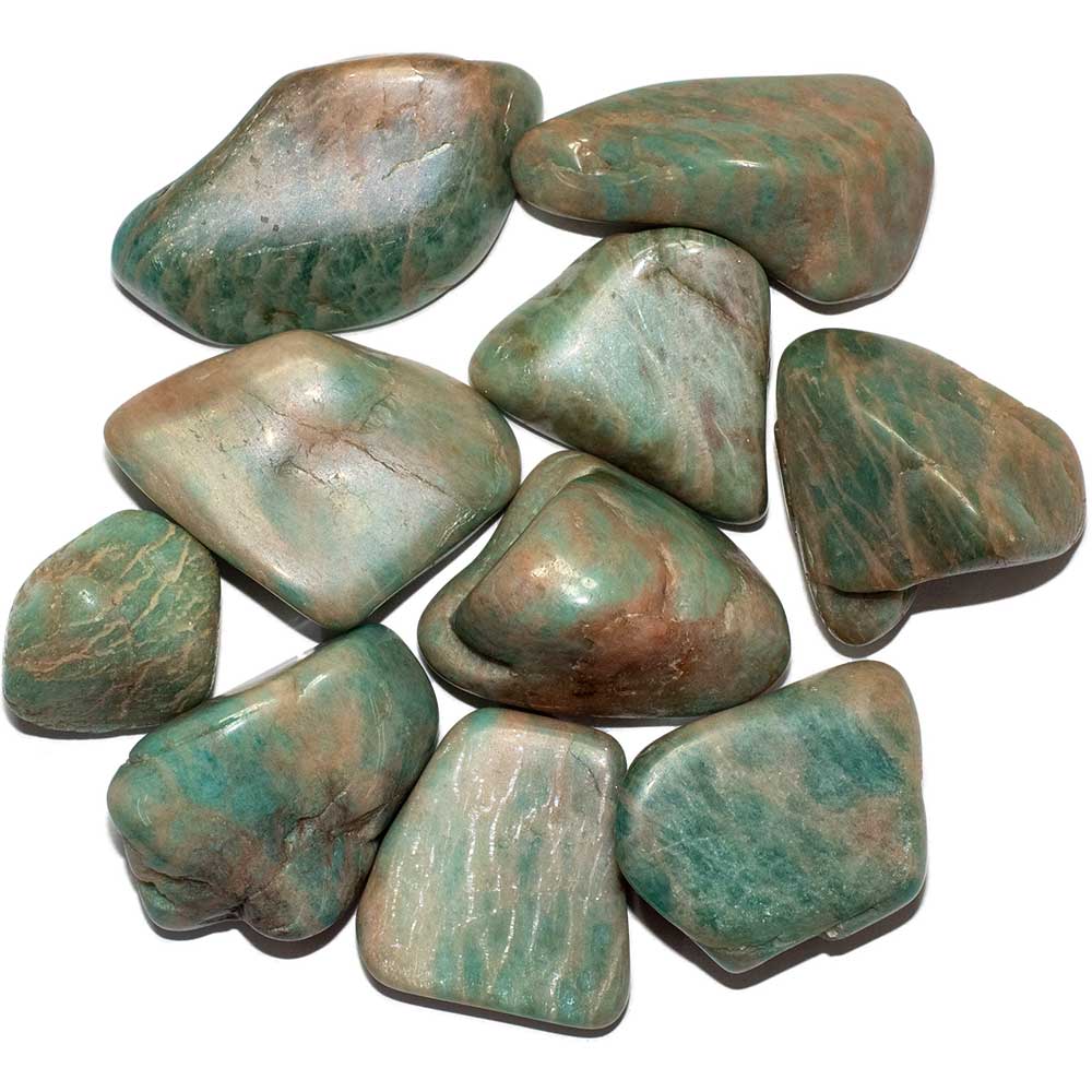 Pierres roulées en amazonite