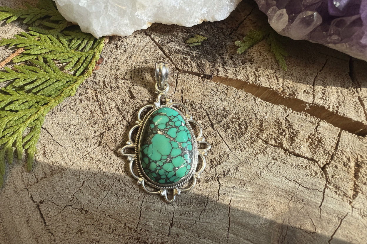 Pendentif en turquoise- Argent 925