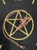 Pendule spirale cuivre rose
