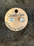 Boucle d’oreille d’argent en Quartz clair