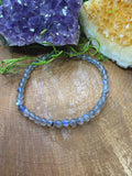 Bracelet perle 4 mm labradorite bleue