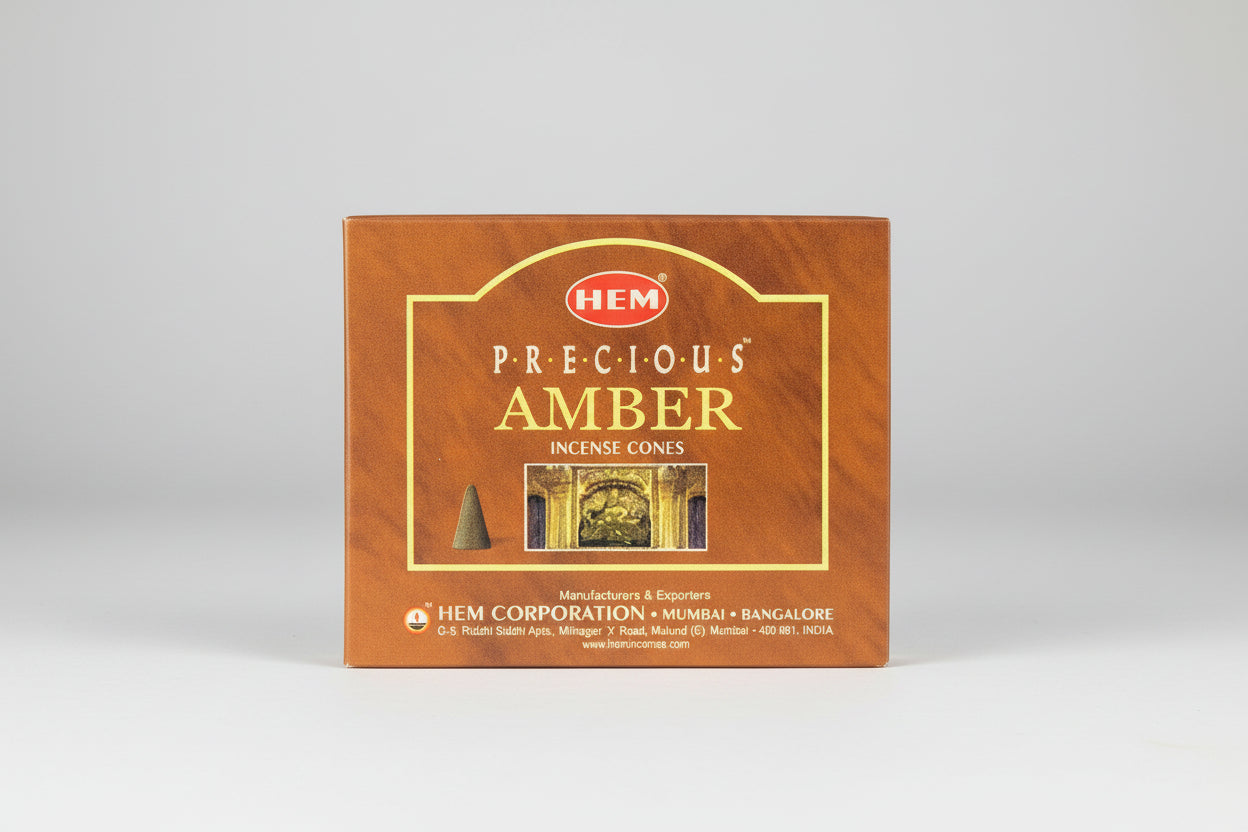 Cônes d'encens Hem et ambre précieux