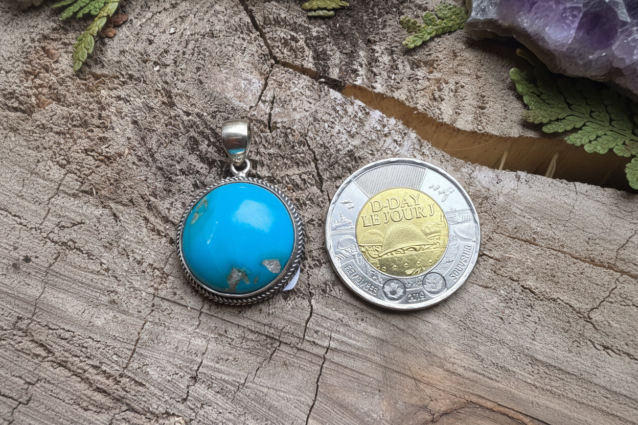 Pendentif en turquoise- Argent 925