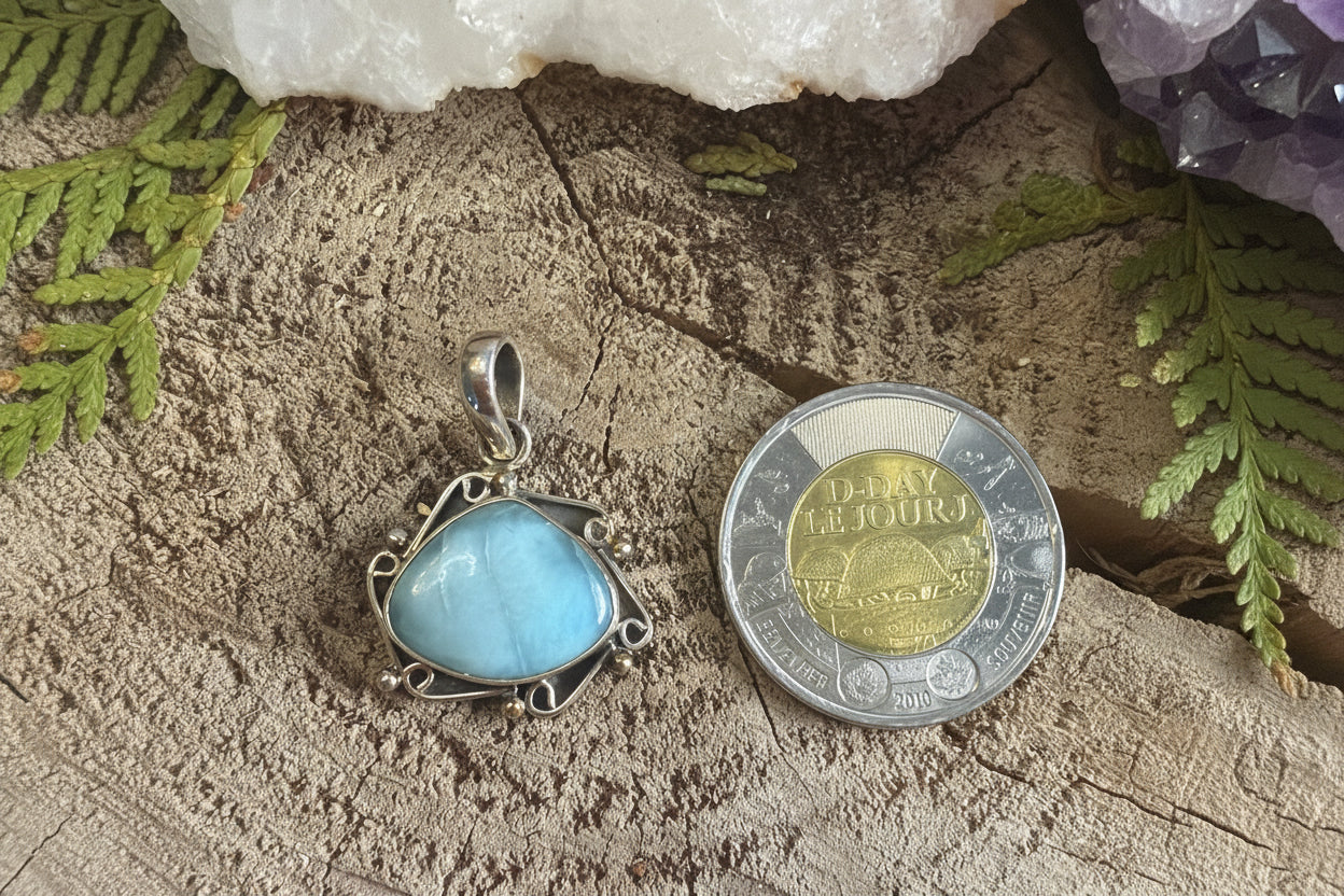 Pendentif pierre de Larimar