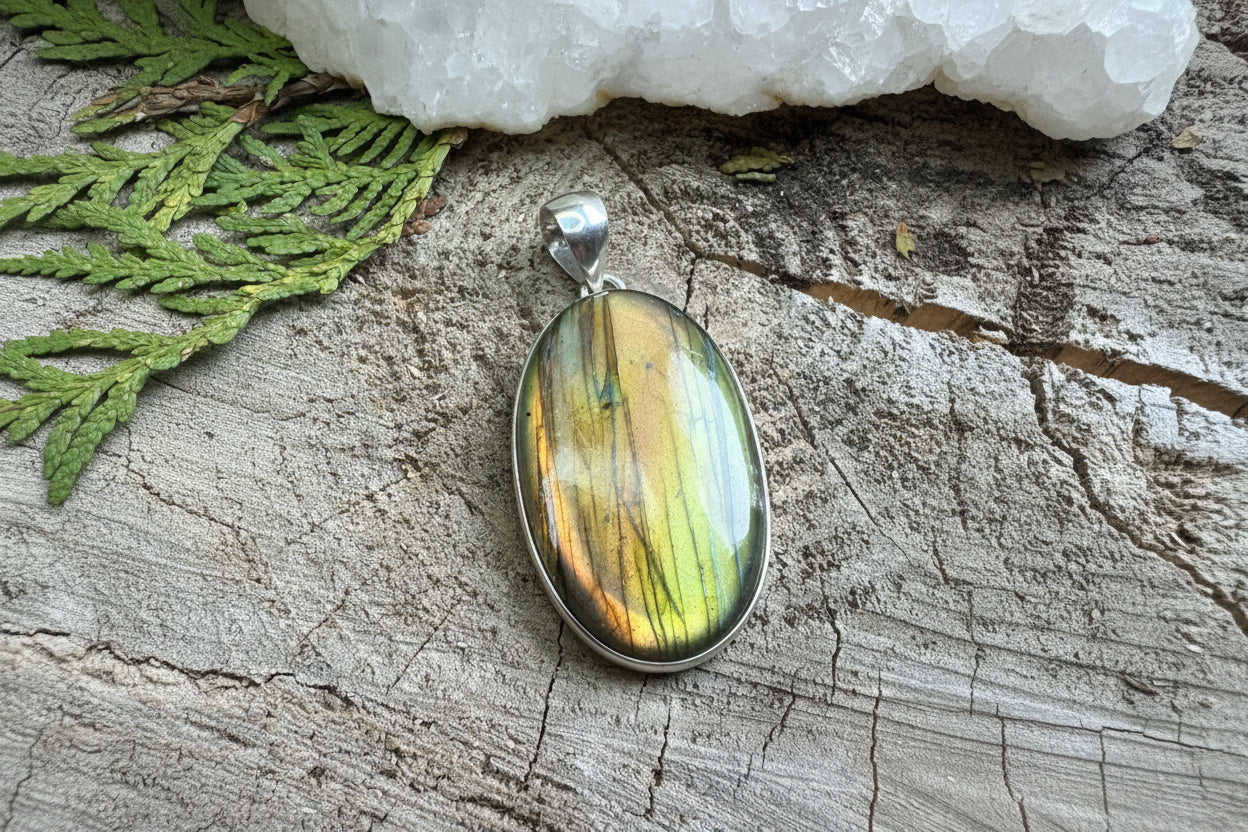 Pendentif labradorite- Argent 925