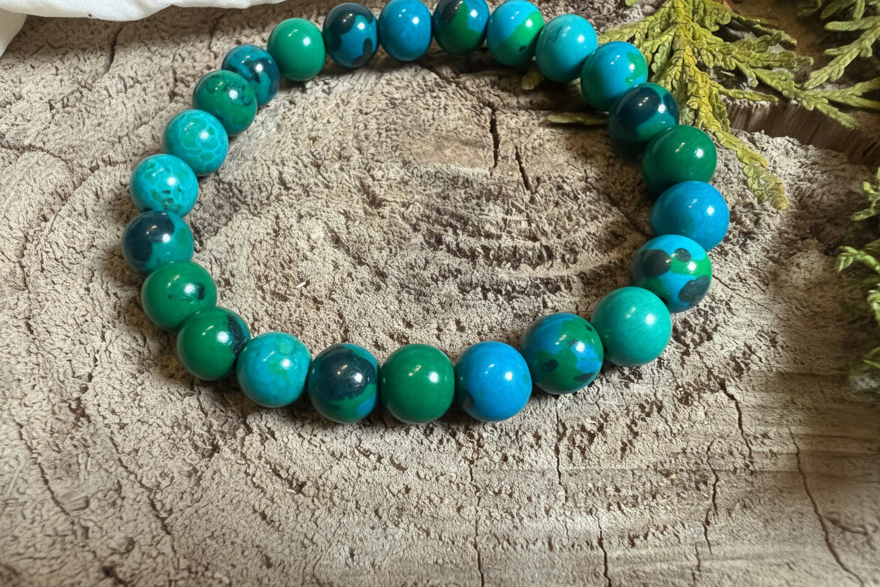 Bracelet en perles de magnésite / howlite teintées