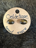 Boucle d’oreille d’argent en Œil de tigre