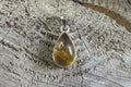 Pendentif pierre Citrine avec inclusion chlorite
