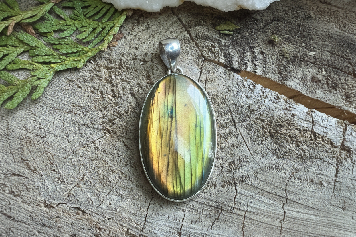 Pendentif labradorite- Argent 925