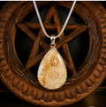Pendentif agate fleurie