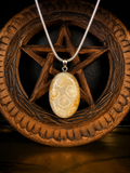 Pendentif agate fleurie