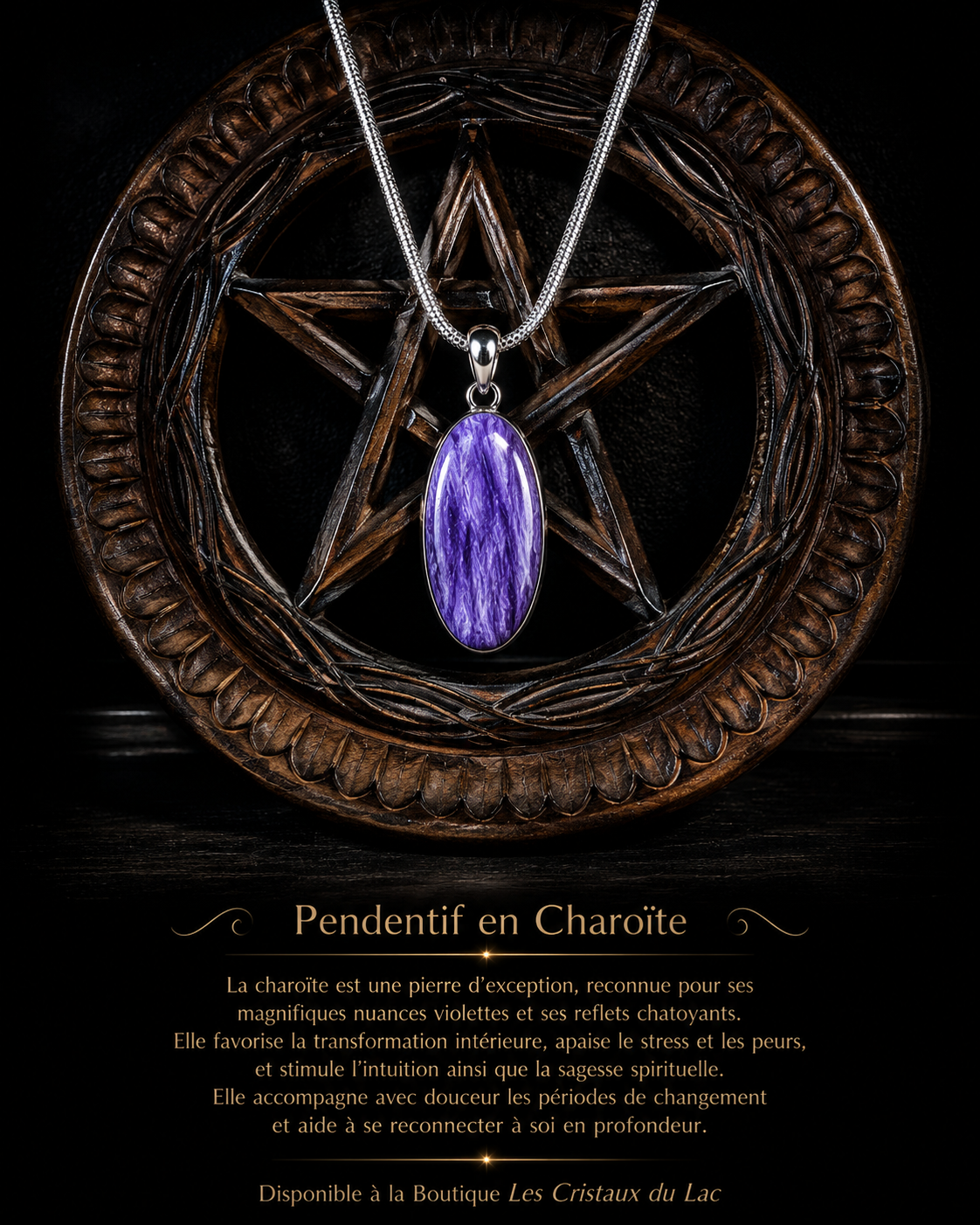 Pendentif en Charoïte