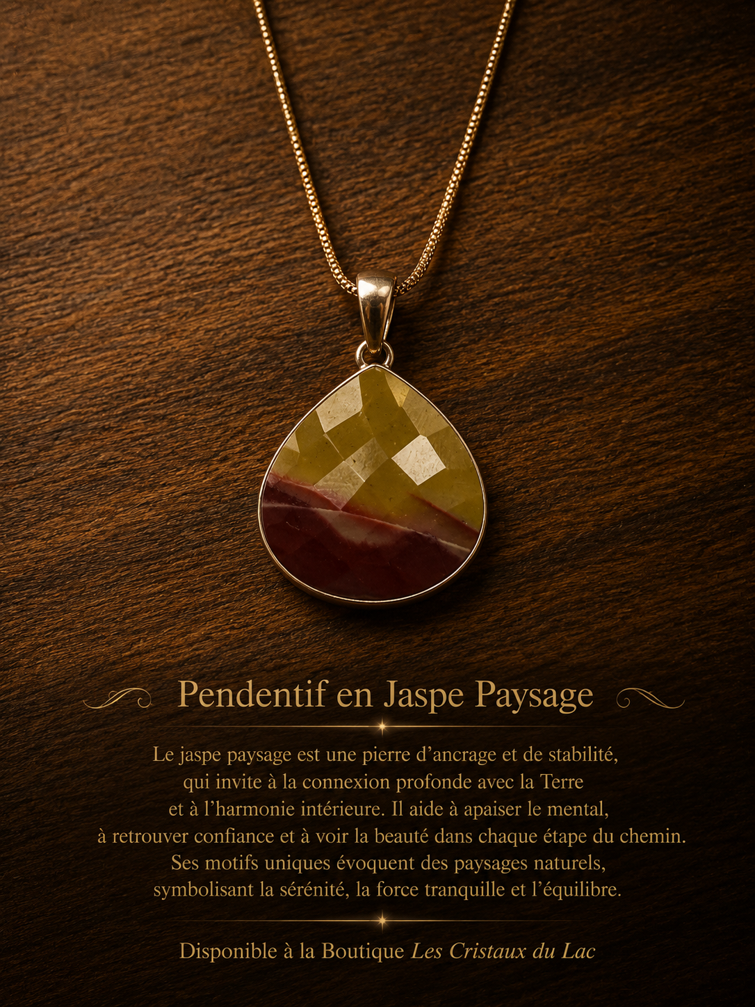 Pendentif jaspe paysage