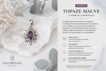 Pendentif topaz mauve