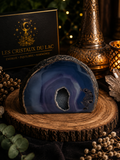 Agate géode bleu
