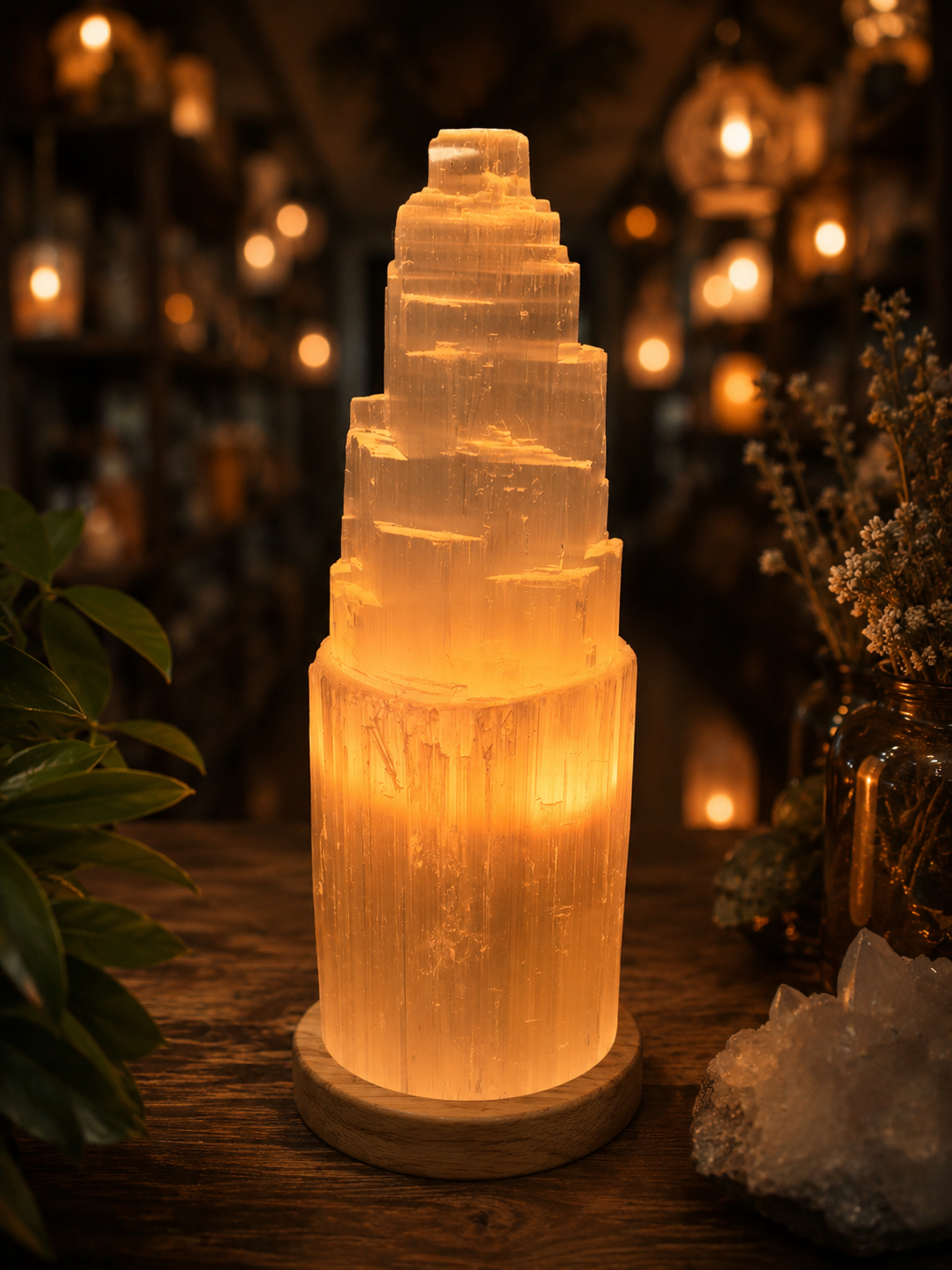 Sélénite iceberg avec lumière