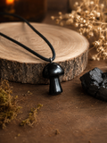 Pendentif champion en obsidienne noir