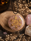 Sceau de metatron et quartz rose