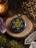 Orgonite sceaux métatron avec pierre lapis lazuli